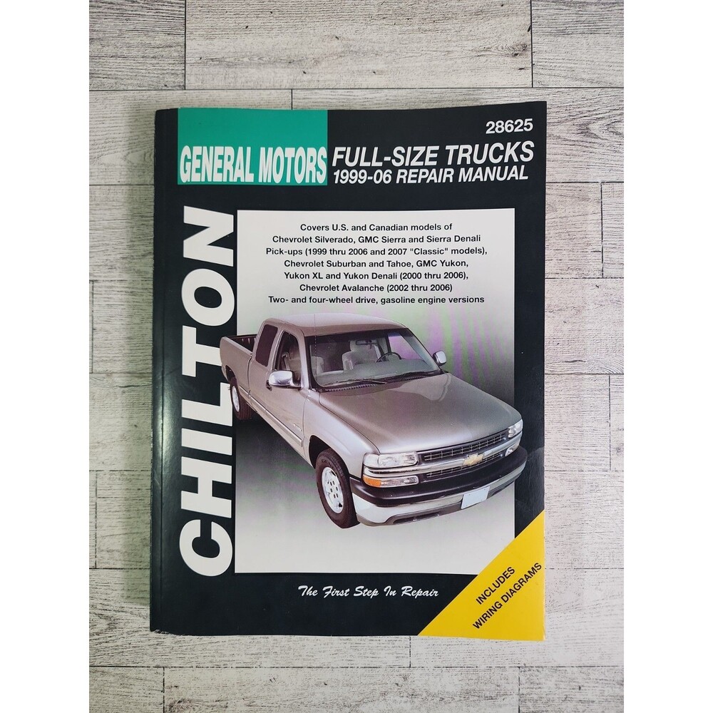 Chilton Repair Manual 28625 General Motors Full Size Trucks 1999-06 Shop Book